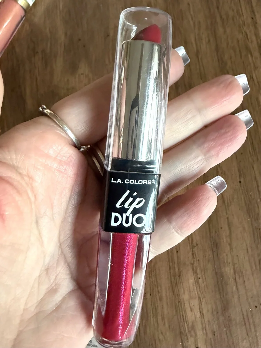 $ Sale L.A. COLORS Strawberry pink Lip tint and lipstick and matching gloss Duo